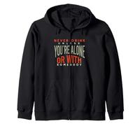 Cowboy Never drink unless you're alone or with somebody Zip Hoodie