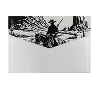 Cowboy On Horse in Desert Landscape Portable File Organizer with Multiple Pockets, Accordion Expanding Folder for Desk Supplies