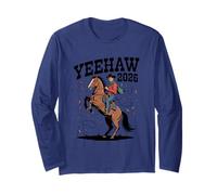 Cowboy on Rearing Horse Western Chinese New Year Long Sleeve T-Shirt