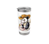 Cowboy Opossum Go On Git Possum Lover Western Stainless Steel Insulated Tumbler