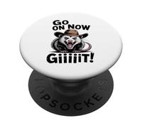 Cowboy Opossum Western Country Possum Go On Now Git PopSockets Adhesive PopGrip