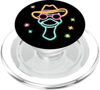 Cowboy Ostrich Face Round Sunglasses Western Graphic Pink PopSockets PopGrip for MagSafe
