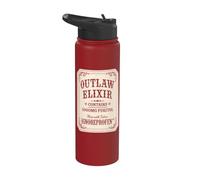 Cowboy Outlaw Elixir, Sarcastic Western Rodeo Cowboy Stainless Steel Insulated Water Bottle