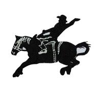 Cowboy patch, horse riding patch, rodeo patch, groovy patch Embroidered Iron on Sew on Patch Badge for Clothes etc. 8x6cm