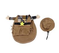 Cowboy Pet Costume, Polyester Christmas Dog Clothes, Festive Outfit for Small and Medium Sized Dogs, Wild West Style Party Dress (L)