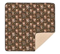 Cowboy Pet Pattern Print Large Sturdy Baby Play Mat for Indoor Outdoor One-Piecing Infant Play Activity Mat for Baby Toddler Infant, 50'' x 50''