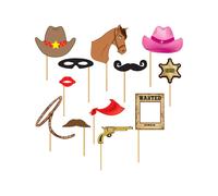 Cowboy Photobooth Kit 12 Pieces