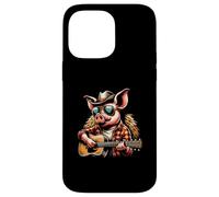 Cowboy Pig Playing Acoustic Guitar Country Music Case for iPhone 14 Pro Max