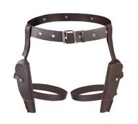 Cowboy Pistol Holster Belt Medieval PU Leather Thigh Dual Gun Holster