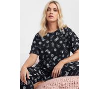 Cowboy Print Pyjama Set Yours Black 18-20
