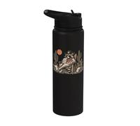 Cowboy Raccoon Funny Western Country Wild West Rodeo Stainless Steel Insulated Water Bottle