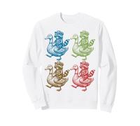 Cowboy Raccoon Rising Duck Funny Western Design Sweatshirt