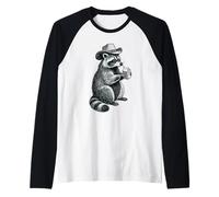 Cowboy Raccoon - Tears of My Ex Raglan Baseball Tee