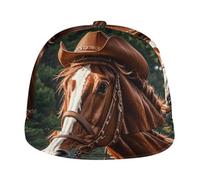 Cowboy Ride Horse Baseball Cap Low Profile Golf Dad Hat Adjustable Vintage Ball Cap Classic Golf Cap for Men Women White, White, One size