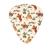 Cowboy Ride Horse Fashion Colour Guitar Picks 12 Pack, For Acoustic Guitar Electric Guitar Ukulele