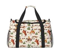 Cowboy Ride Horse Print Functional Travel Tote Ample Space Travel Bag Foldable Carry On Tote for Weekender