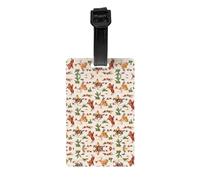 Cowboy Ride Horse Print Luggage Tags with Full Back Privacy Cover - Bright Suitcase Identifier for Travel, Cruise & More