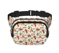 Cowboy Ride Horse Print Unisex Square Double Layer Waist Bag Crossbody Fanny Pack Travel Workout Accessory, Black, One Size