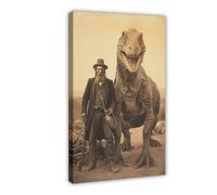 Cowboy Riding A Dinosaur Poster Wall Decor Animal Wall Decals Funny Family Hilarious Ancestors (7)
