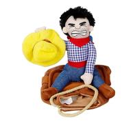 Cowboy Saddle Dog Costume - Rider Costume, Cat Costume, Creative Pet Clothes | Fit for Puppies, Medium Dogs, Kittens, Birthday Dress Up Pet Costume for Halloween Party Fun Outdoor Play
