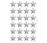 Cowboy Sheriff Circular Matt Paper Stickers A4 Sheet of 24 (Each Sticker is 45mm Diameter)