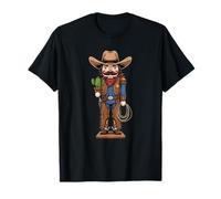 Cowboy Sheriff Nutcracker Lasso Cactus Xmas T-Shirt