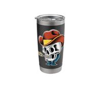 Cowboy Skull Traditional Tattoo Flash Stainless Steel Insulated Tumbler
