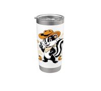 Cowboy Skunk Go On Git Western Skunk Lover Meme Stainless Steel Insulated Tumbler