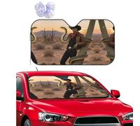 Cowboy Snake Car Windshield Sun Shade Personalized Foldable Auto Front Window Sun Shade Cover Uv Ray Reflector Sun Visor Protector Car Accessories For Car Suv Truck, Keeps Your Vehicle Cool 55x30 Inch