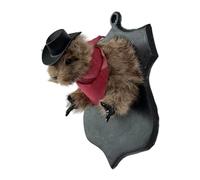 Cowboy Squirrel Statue - Squirrel Statue Wall Decor | Realistic Squirrel Figurine Wall Pendant, Retro Style Simulated Home Decor Foor Children's Room, Living Room, Bedroom | Squirrel Home Decor