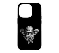Cowboy Tarsier Portrait Vintage Western Animal Wild West Case for iPhone 14 Pro