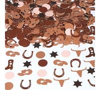 Cowboy Theme Party Decorations - 200pcs Double Printed Cowboy Confetti, Cowboy Hat Boots Cow Head Table Scatter for Boys Western Themed Wild West Birthday Party Baby Shower Decorations
