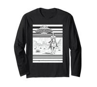 Cowboy UFO Western Sci Fi Crossover Art Long Sleeve T-Shirt