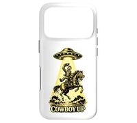Cowboy Up UFO Abduction Funny Western Alien Design Case for iPhone 17 Pro