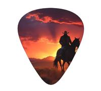 Cowboy West 12 Pcs Guitar Picks, 0.46mm/0.71mm/0.96mm Thickness, Guitar Plectrum With Storage Case For Acoustic-Electric Guitar Ukulele Bass