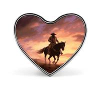 Cowboy West Button Pin Design Your Own Personalized Pin Cute Button Badge Exquisite Heart Badge Fashion Brooch Metal Decorative Lapel Pins for Hat Clothes Backpack