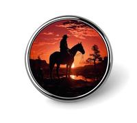 Cowboy West Button Pins - Personalized Round Badges for Women Men Custom Photo Buttons for Backpack Cloth Decoration Souvenir Gifts, Metal Badge Brooch Party Costume Accessory