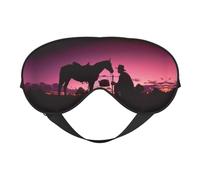 Cowboy West Double Sided Sleep Mask, Adjustable Blackout, Silk-Like Eye Mask for Sleeping,Travel, Soft, Breathable, Lightweight Comfortable Blindfold
