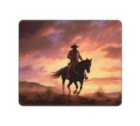 Cowboy West Gaming Mouse Pad Small Mouse Mat with Stitched Edges Non-Slip Long Desk Pad 12x10 in Desk Mat for Keyboard Home Office Gaming Work