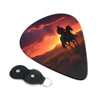 Cowboy West Guitar Plectrums, 6 Guitar Plectrums, Double Sided Printing, For Acoustic Guitar, Bass, Ukulele, Electric Guitar (0.46 Mm 0.71 Mm 0.96 Mm)