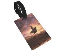 Cowboy West Luggage Tags for Suitcases, PVC Suitcase Tag with Secure Strap Suitcase Identifier with Privacy Name Card for Travel Bag Tags Personalized Baggage Tag for Women Men