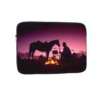 Cowboy West Pattern 12 inch laptop bag, inner protective sleeve, portable and suitable for business trips or travel