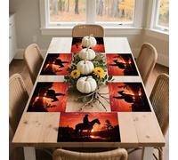 Cowboy West Placemats Set 30x45cm*6 Heat Resistant Washable Placemat Waterproof Table Placemats Non-Slip Wipeable Tables Mat Kitchen Place Mats for Dining Party Home Decor