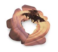 Cowboy West Scrunchies Soft Beautiful Hair Ties No Crease Gentle Elastic Hair Bands Sturdy Silk Scrunchy No Damage Satin Scrunchies for Women Girls Hair Accessories