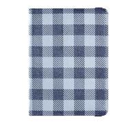 Cowboy Western buffalo Turquoise Plaid Check Tartan Scotland Leather Passport and Vaccine Card Wallet Combo Travel Documents, Multicolor, One Size, Casual