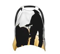 Cowboy with Lasso Silhouette Baby Car Seat Canopy Cover, Multi Use Breathable Nursing Breastfeeding Covers for Mom Soft Stroller Sun Shade Newborn Shower Gift