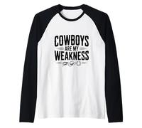 Cowboys are My Weakness Vintage Western Raglan Baseball Tee