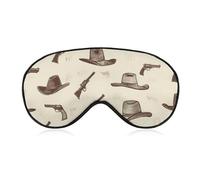 Cowboys Hats Guns Comfortable Sleep Eye Mask Soft Covers for Sleeping with Adjustable Strap