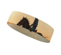 Cowboys Riding Horses Headbands for Women & Men Sports Headband, Fits All Head Sizes, Ultra Absorbent & Non-Slip Sweatband for Running, Yoga, Gym