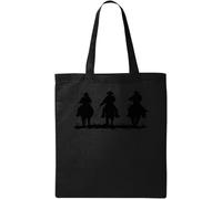 Cowboys Riding Horses Natural Ecological Cotton Tote Bag Black